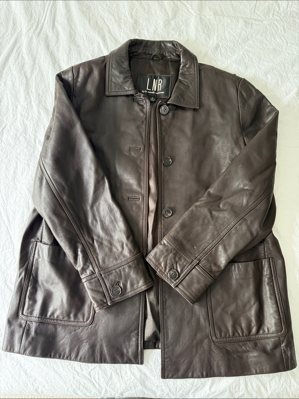 Vintage 100% Genuine Leather Chocolate / Plum Jacket